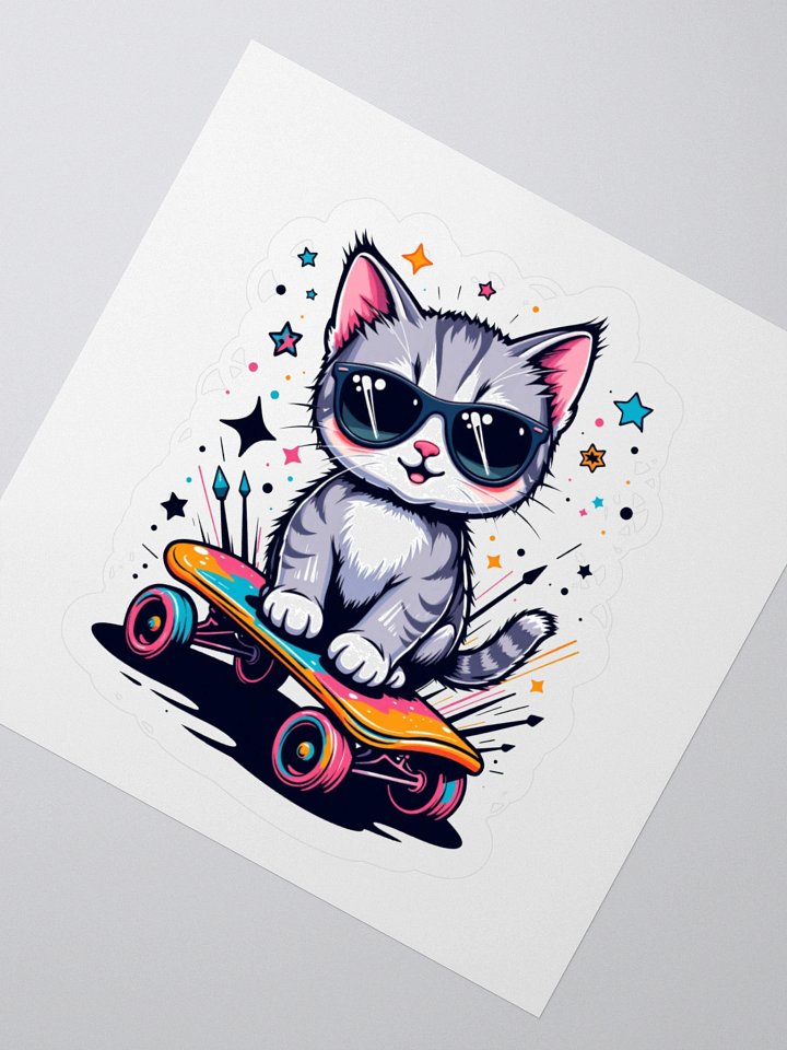Cool Cat Skateboard Vinyl Stickers product image (4)