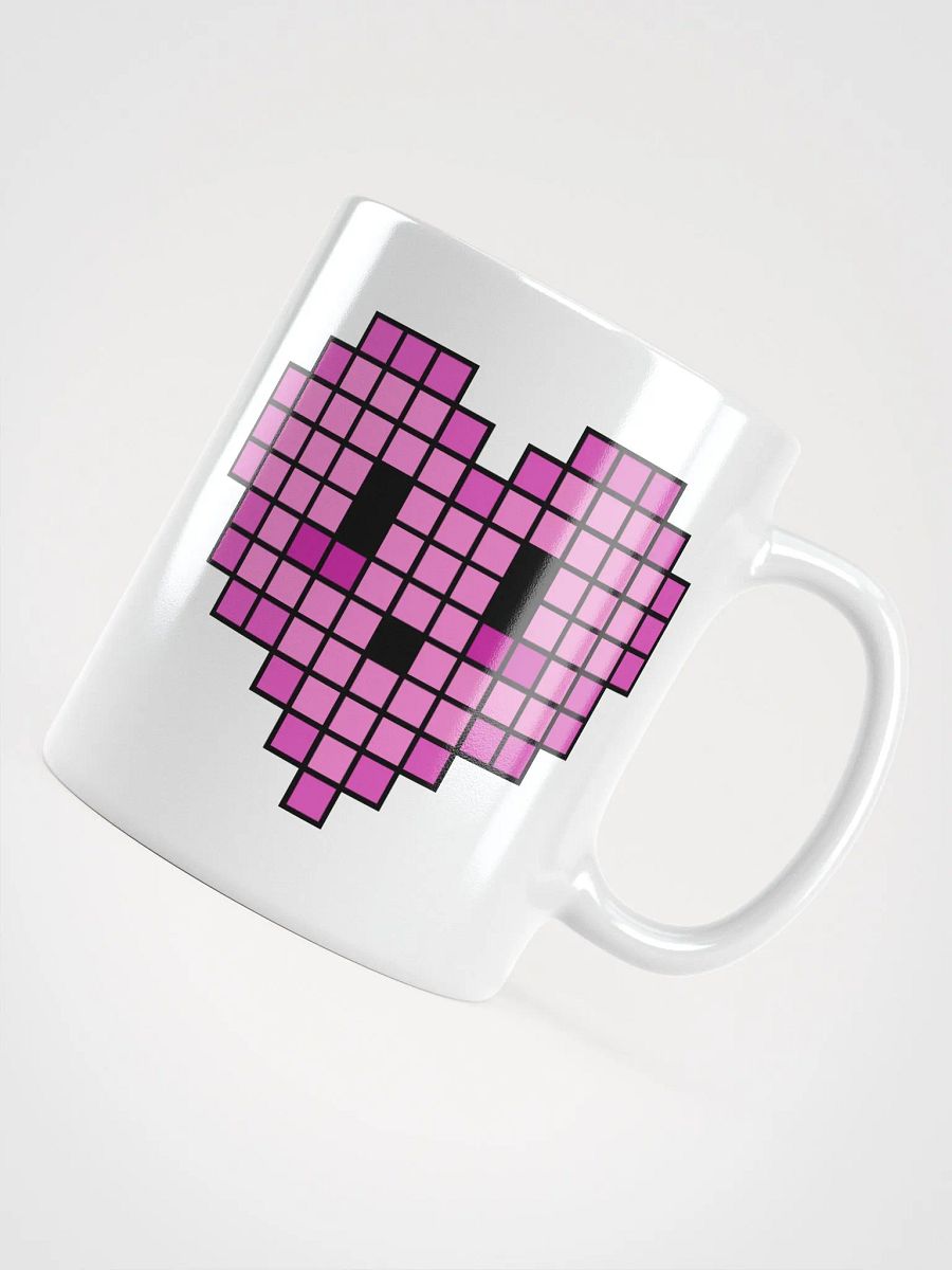 Pink Heart White Glossy Mug product image (5)