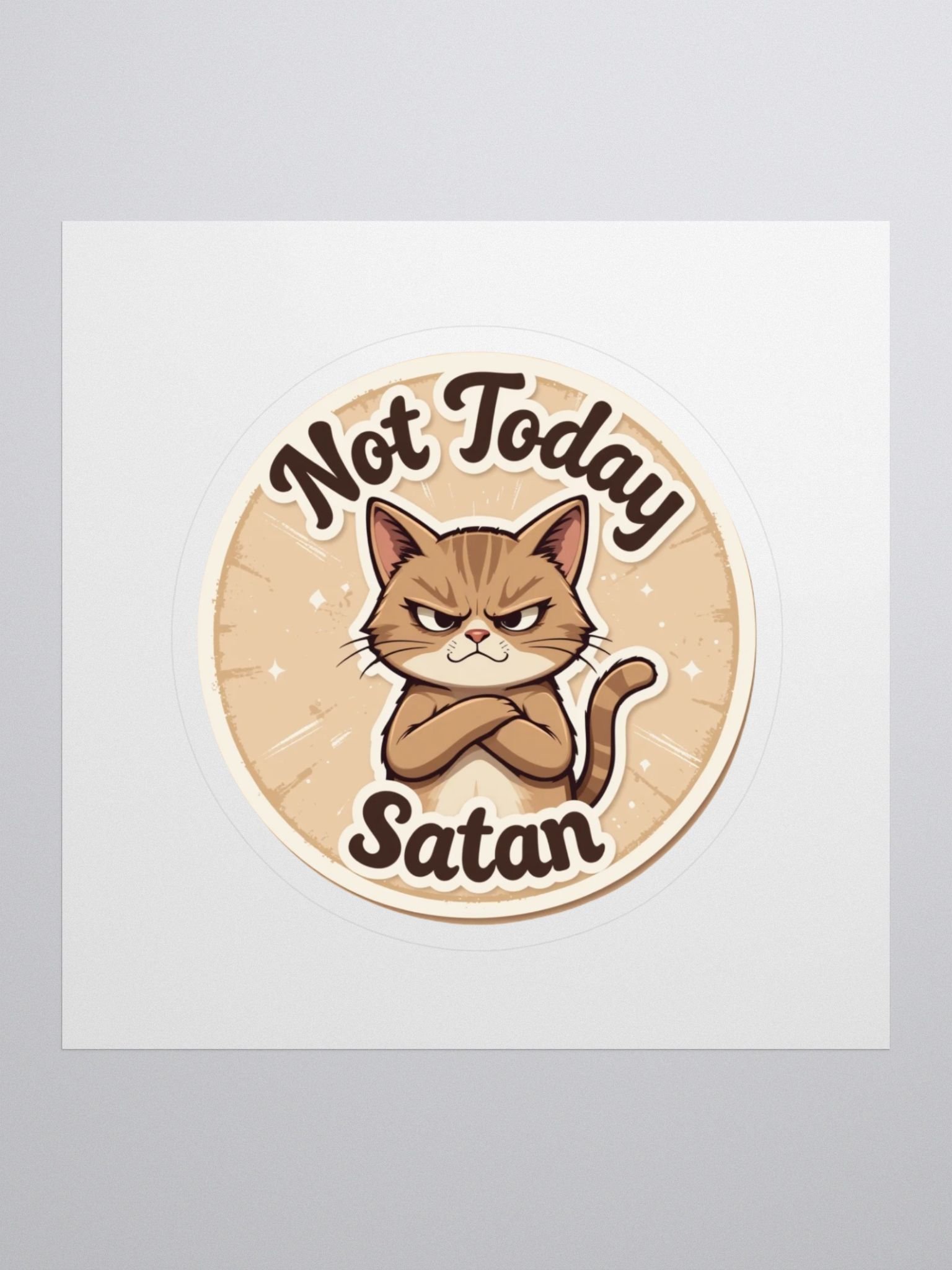 Grumpy Cat Not Today Satan Kiss Cut Stickers product image (1)