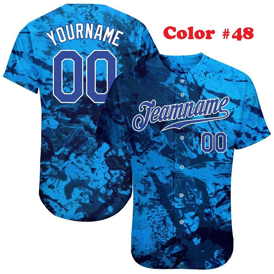 Authentic Baseball Jersey , Custom Baseball Jersey, Personalized Sport Jersey, Multi Colorful and Patterns product image (189)