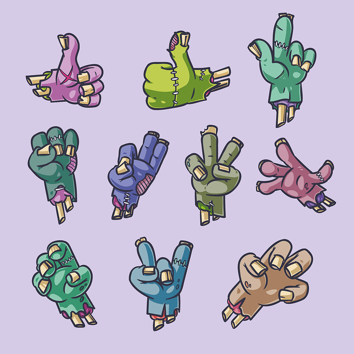 Halloween Zombie Hands Vectors - EPS Format product image (1)