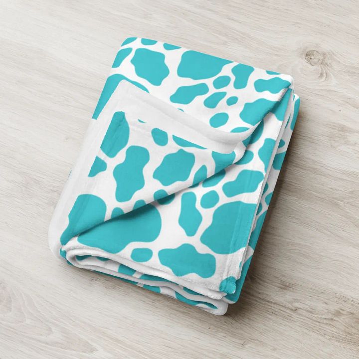 Cow Skin Blanket - Blue & White product image (2)