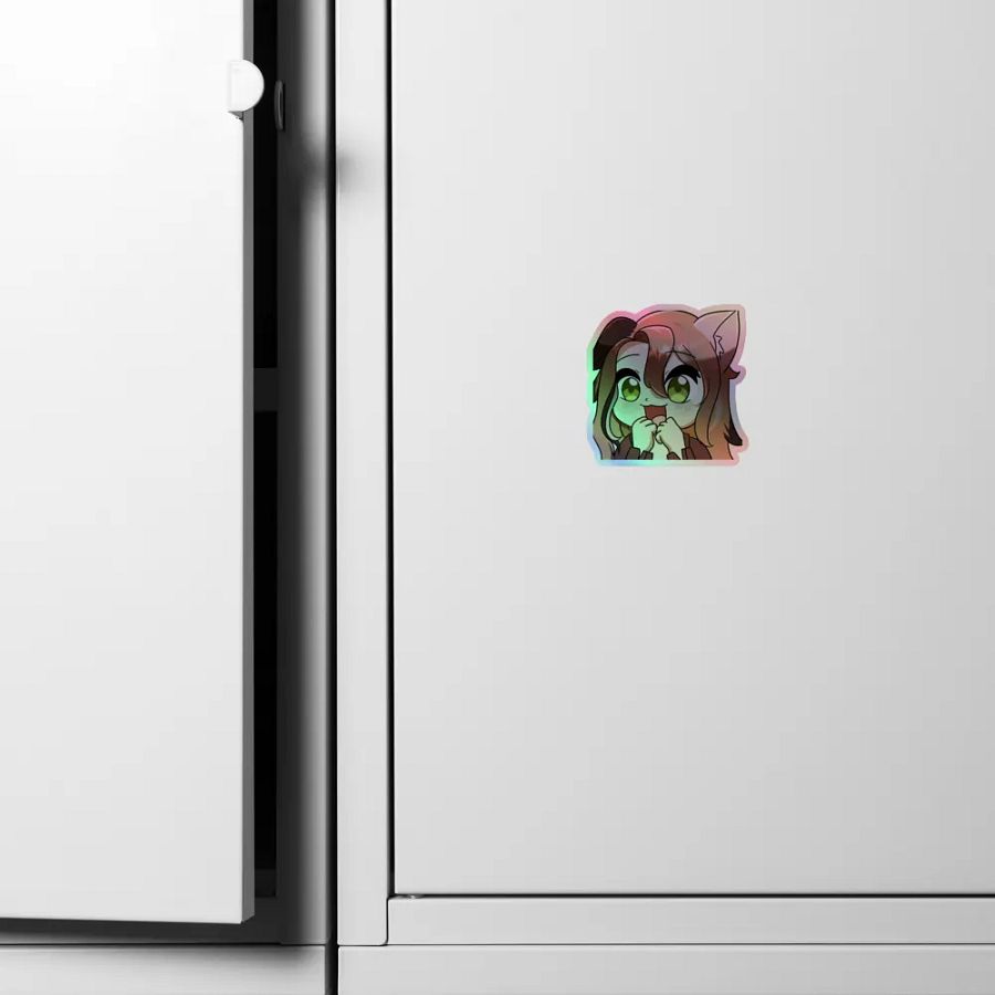 happy emote holographic sticker product image (6)