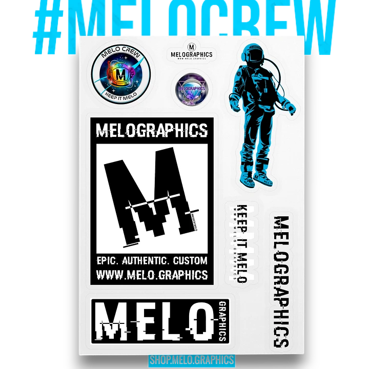 Keep it MELO - Sticker Sheet (8pcs) | #MadeByMELO product image (1)
