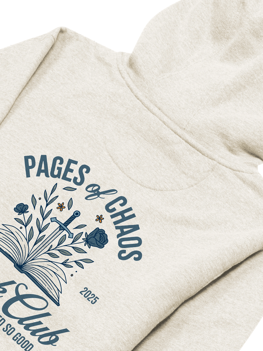 Pages of Chaos Book Club Hoodie (Front Logo, Light) product image (16)
