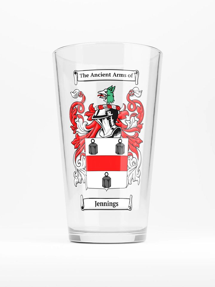 Jennings Family Crest - Shaker Pint Glass product image (1)