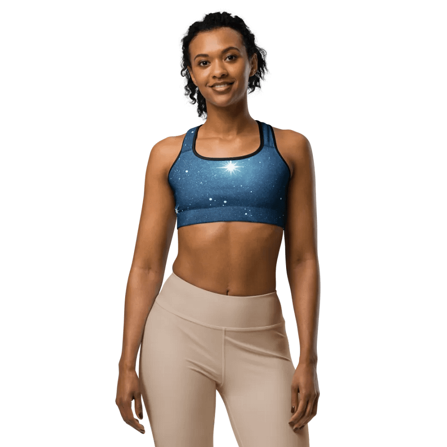 Starry Night Sky Customizable Sports Bra product image (2)