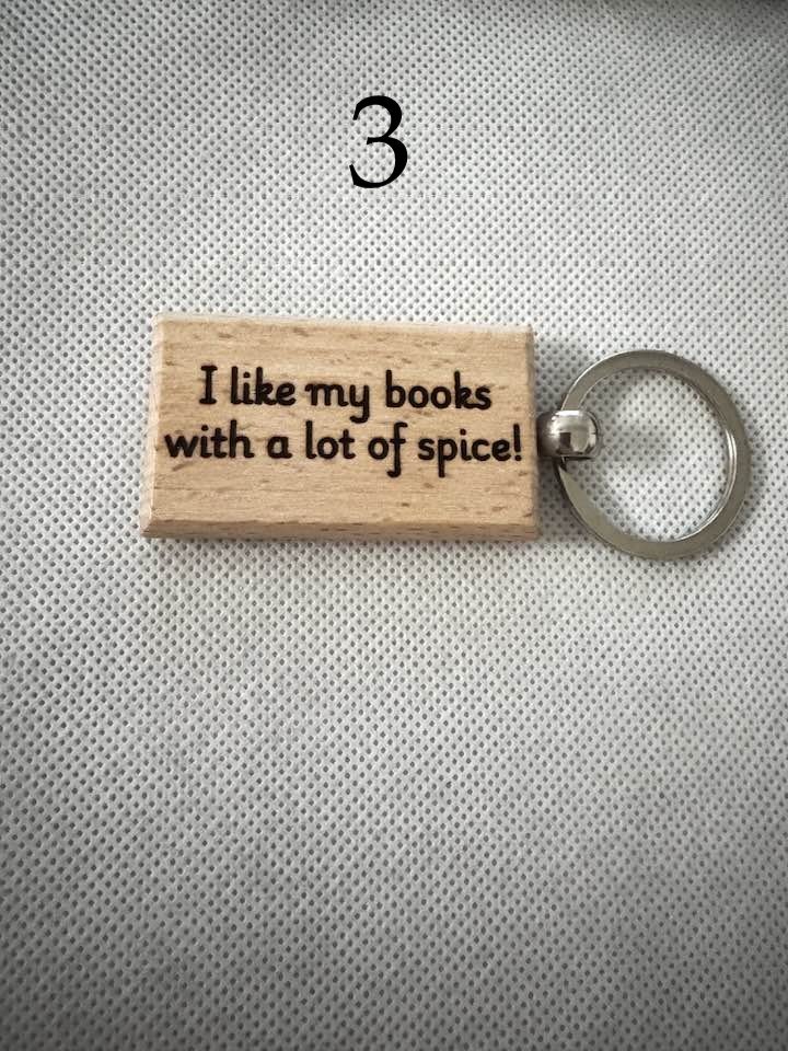 Book Lover Wooden Engraved Keychains | Reading & Literature Sayings | Perfect for Readers product image (3)