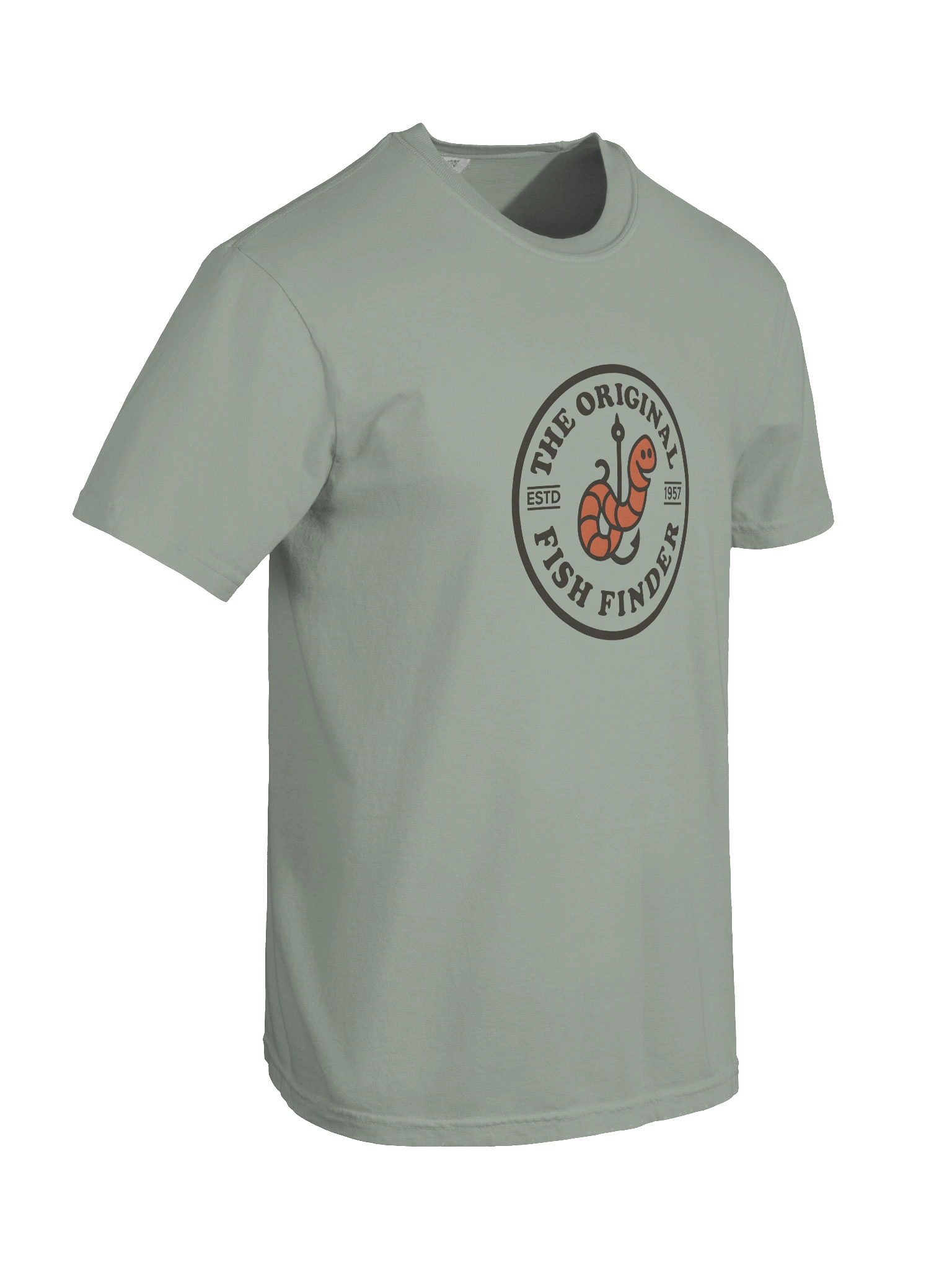 TOFF Worm T-Shirt / The Original Fish Finder Worm T-Shirt Semi Colour Heavyweight product image (5)