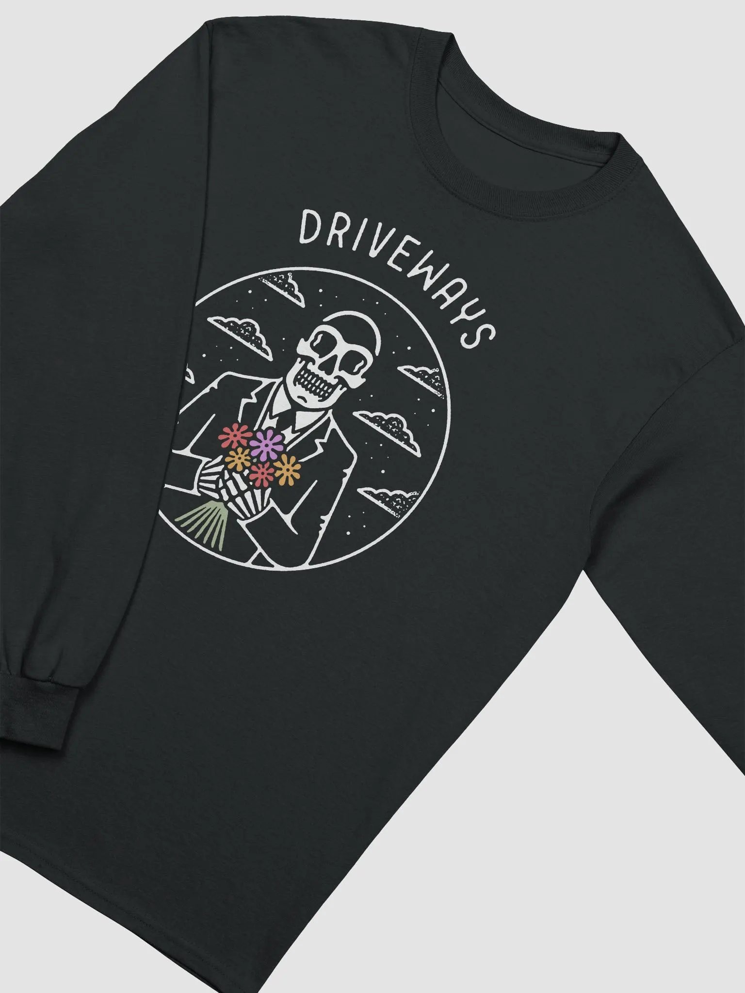 Skulls and Flowers Long Sleeve T-Shirt product image (3)