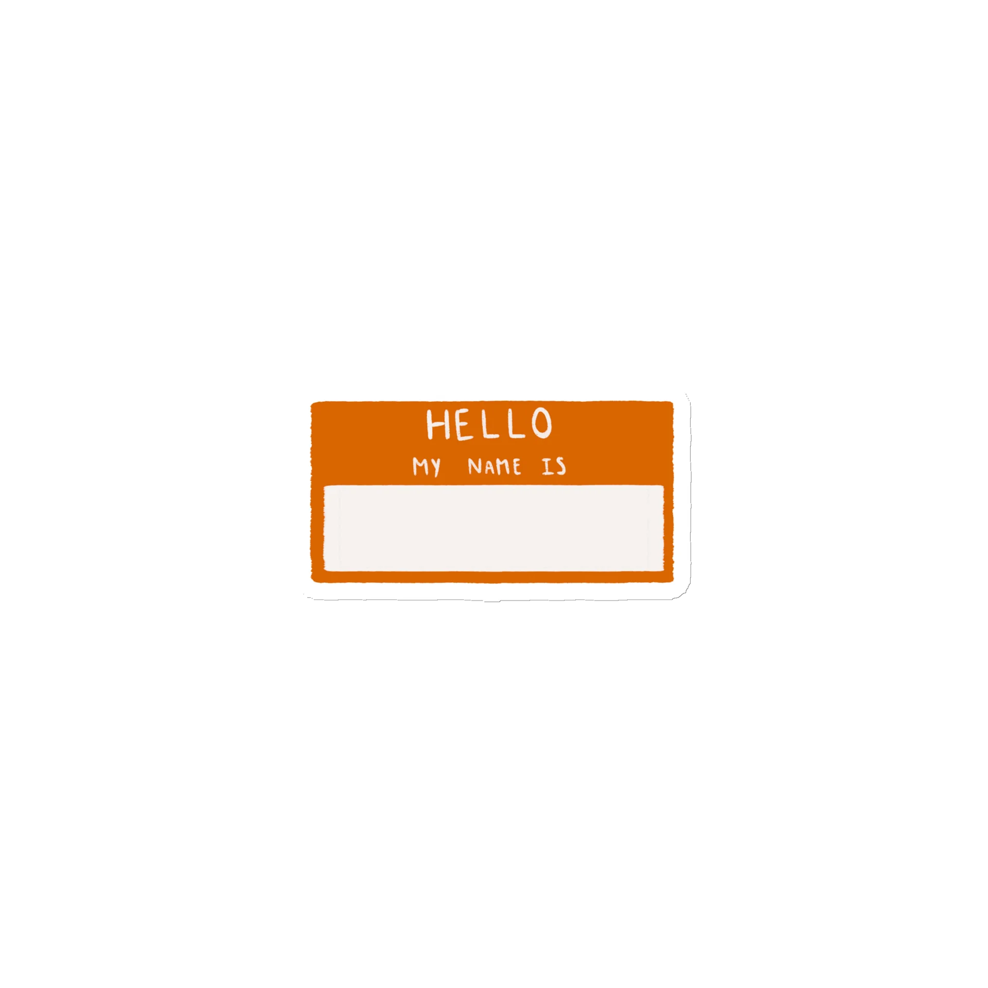 Name Tag Magnet: Orange Block product image (1)