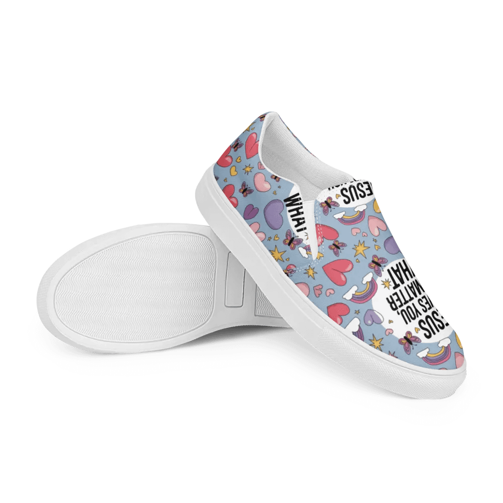 Jesus Loves You Slip-On Canvas Shoes product image (12)