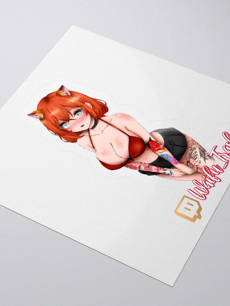Red-Haired Anime Waifu Kiss Cut Stickers product image (9)