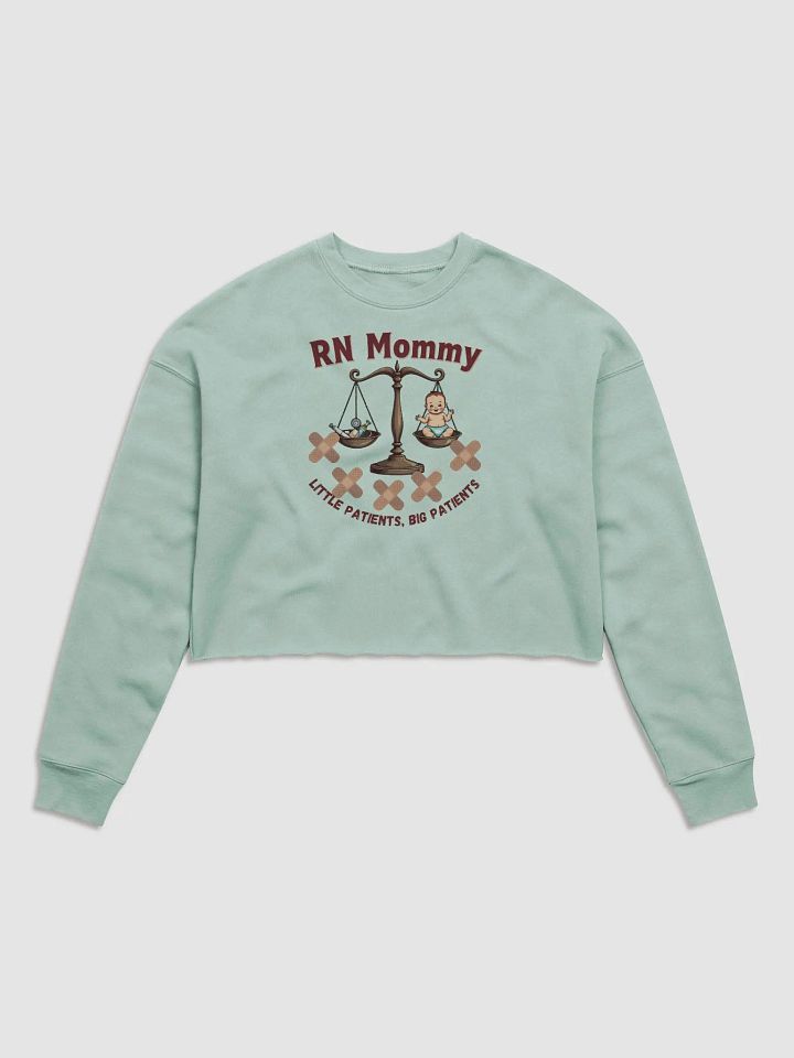 RN Mommy Little Patients Big Patients Cartoon Crop Sweatshirt product image (1)