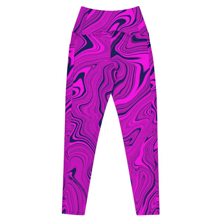 Leggings with Pockets - Purple Liquid Swirls product image (7)