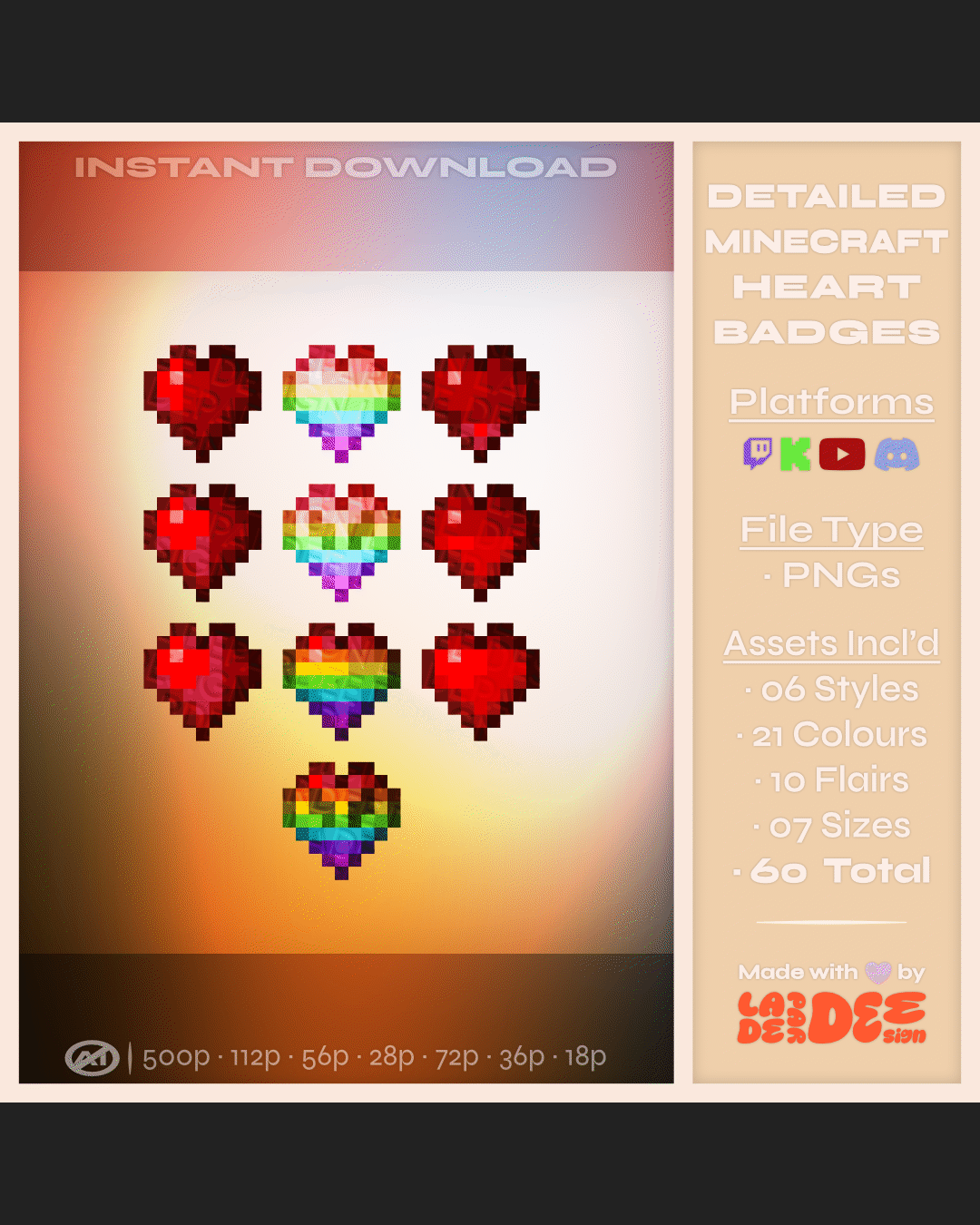 MC Detailed Heart Badges product image (1)