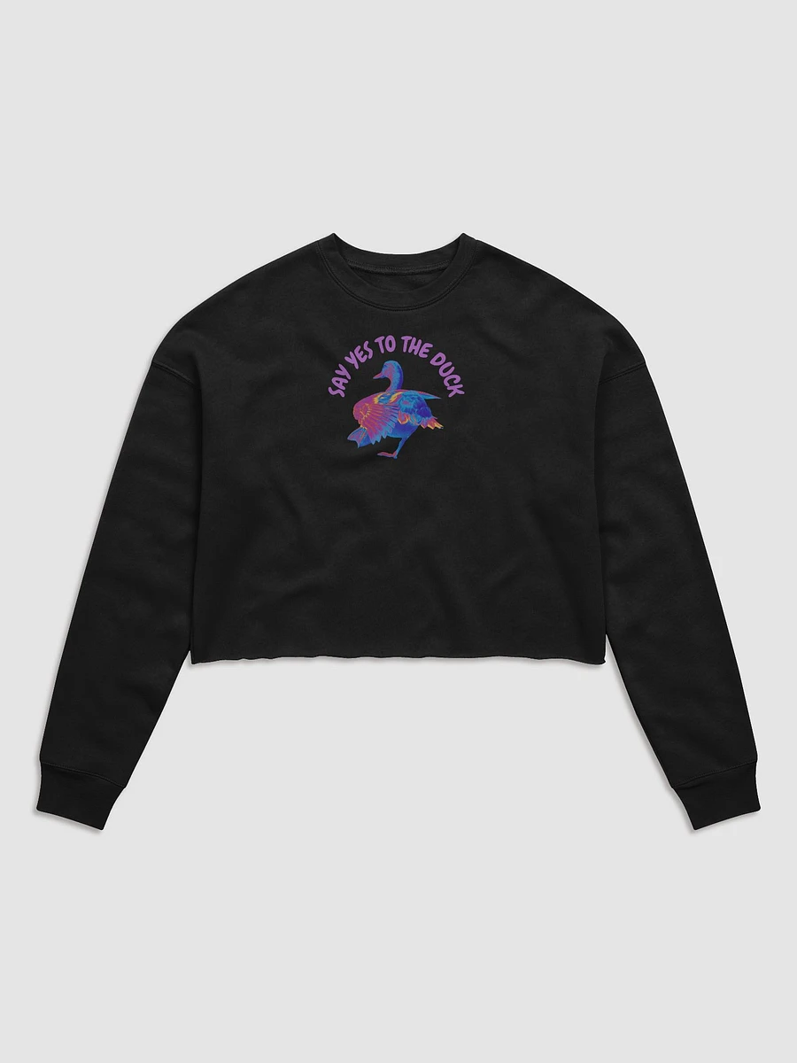 Say Yes To The Duck Cropped Sweatshirt (pink writing) product image (1)