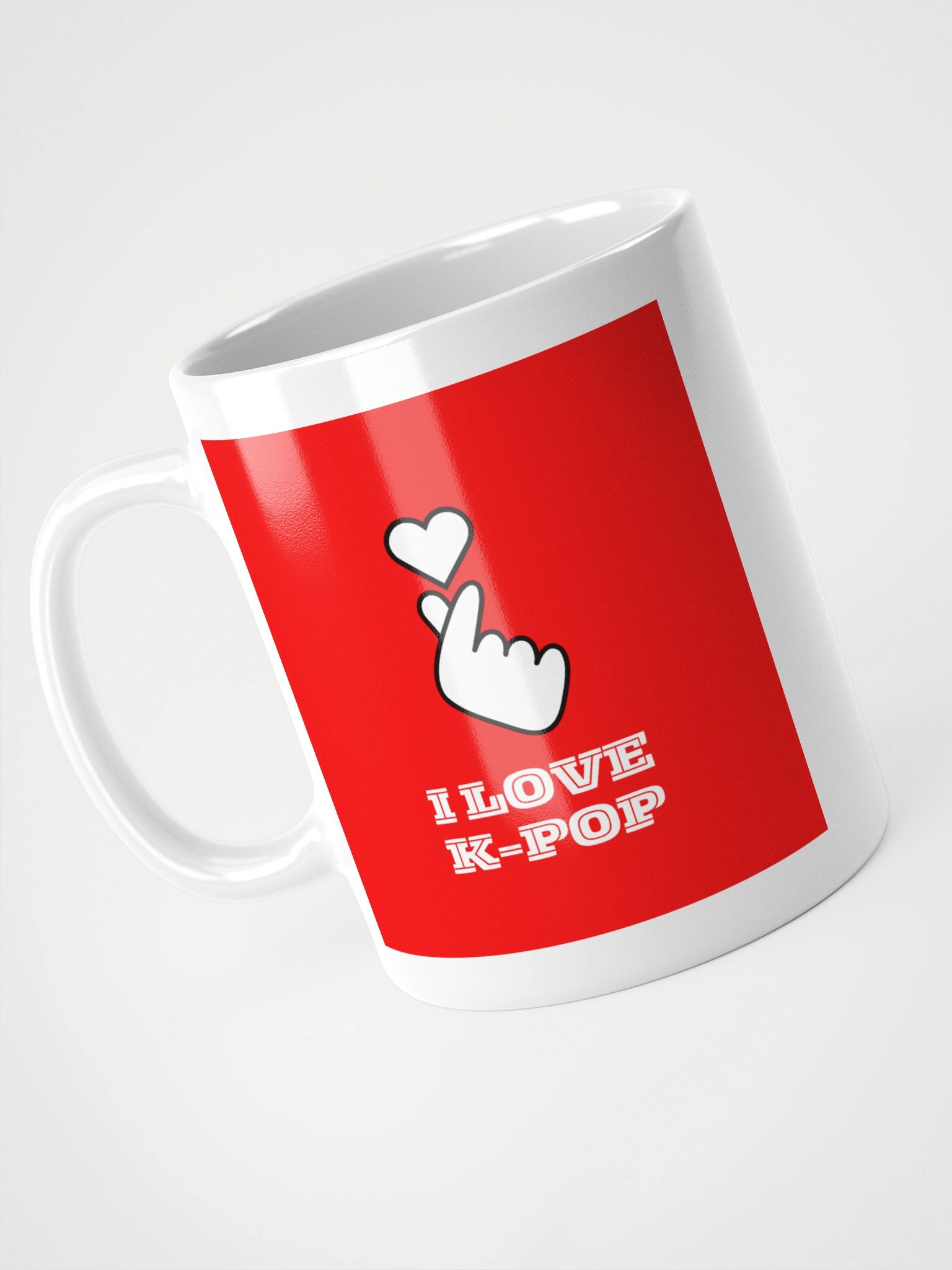 K-POP South Korean finger heart symbol mug product image (4)