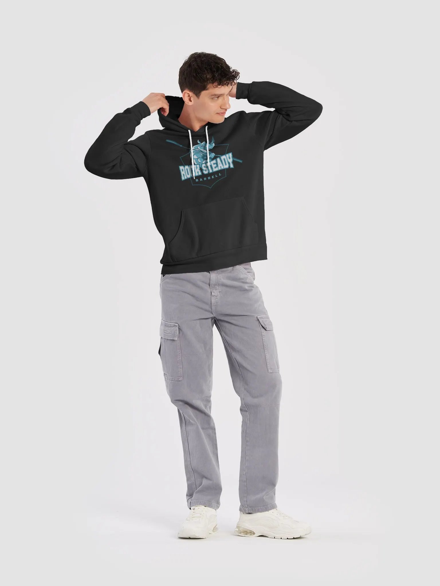 Rock Steady Barbell Bella Canvas Hoodie product image (38)