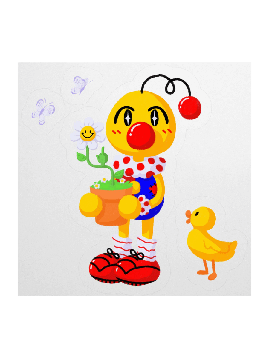 Boyoyoing Flower Pot Rude Sticker product image (1)