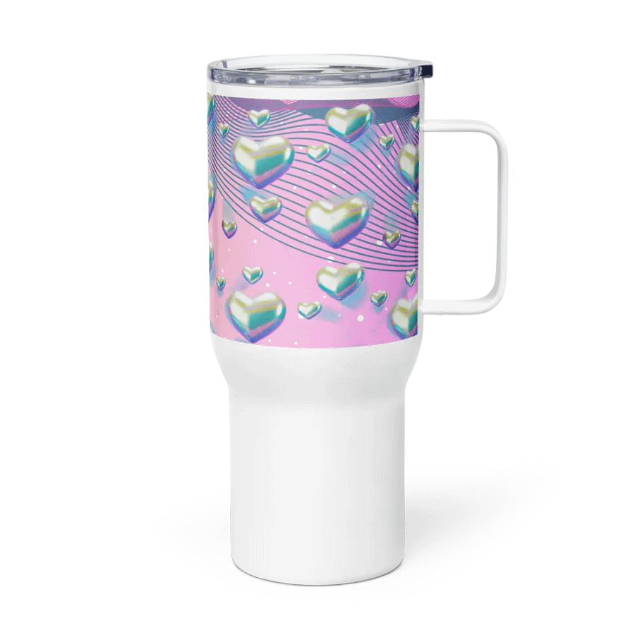 Iridescent Heart Travel Mug for the feminine lady product image (3)