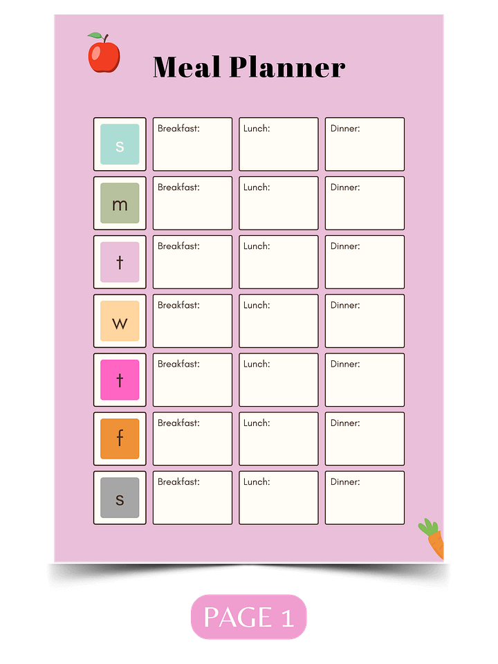 Healthy Habits Starter Pack: Meal Planner + 30-Day Challenge product image (2)