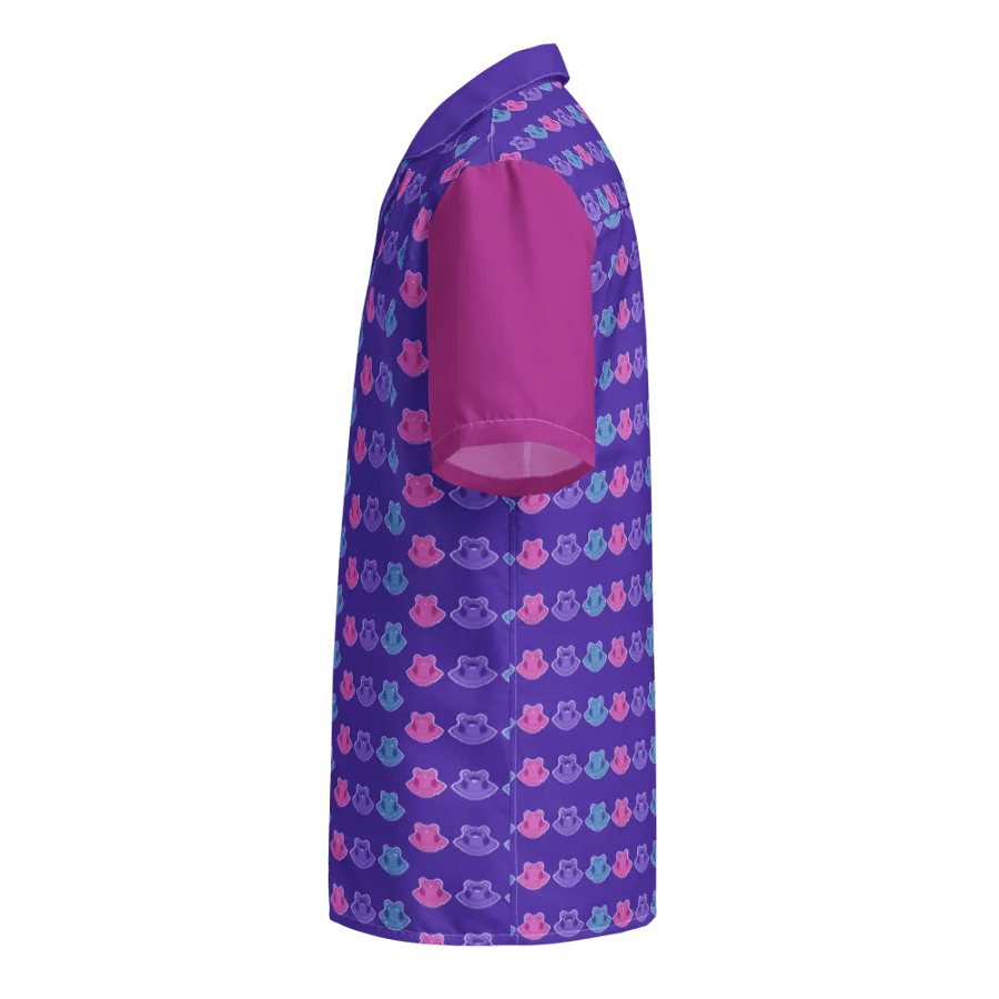 FROG TRIO COLOR BLOCK HAWAIIAN SHIRT product image (4)