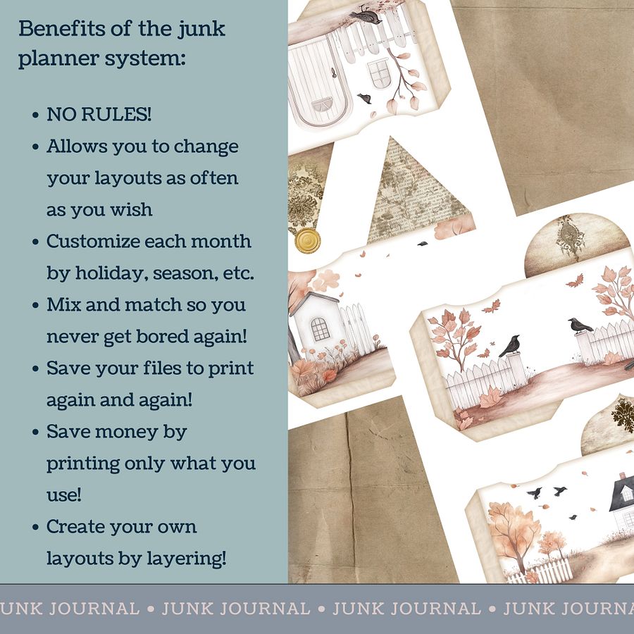Autumn Crows - Printable Envelopes V4 product image (3)