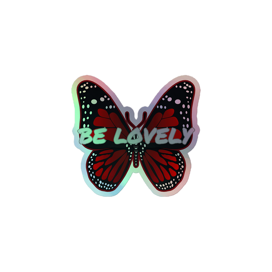 Be Lovely Butterfly Holographic Stickers product image (1)