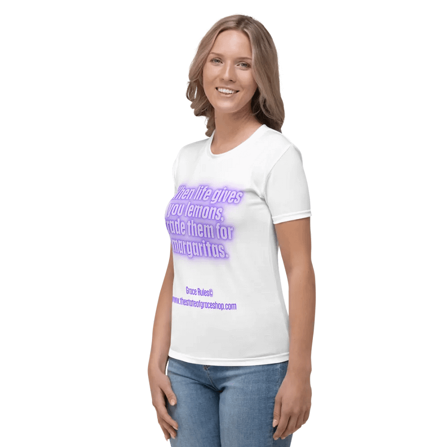 FUNNY TEES 4 U FOR WOMEN “When life gives you lemons, trade them for margaritas.” product image (3)