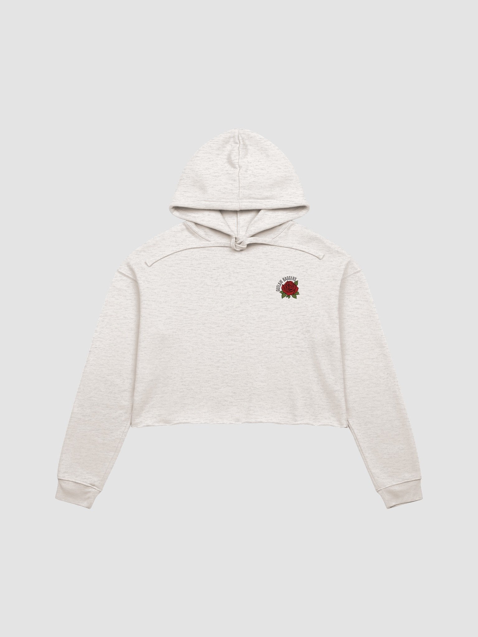 Outlaw Baggers Rose Crop Top Hoodie product image (2)