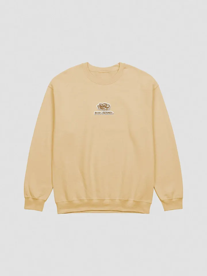 BUSY-BRAINED embroidered crewneck (brass bubble design) product image (2)