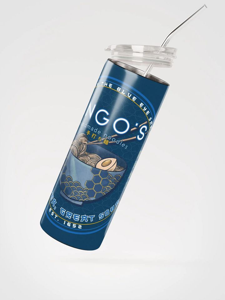 Ringo's Handmade Noodles Stainless Steel Water Bottle | Blue Eye Samurai Inspired product image (2)