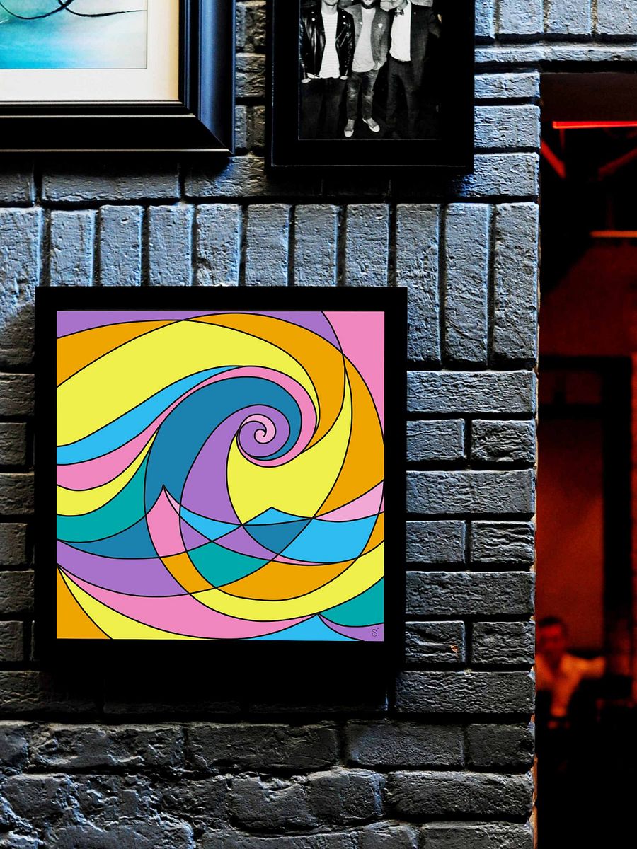 Spiral Spectrum Canvas - Abstract Square No. 4 product image (170)