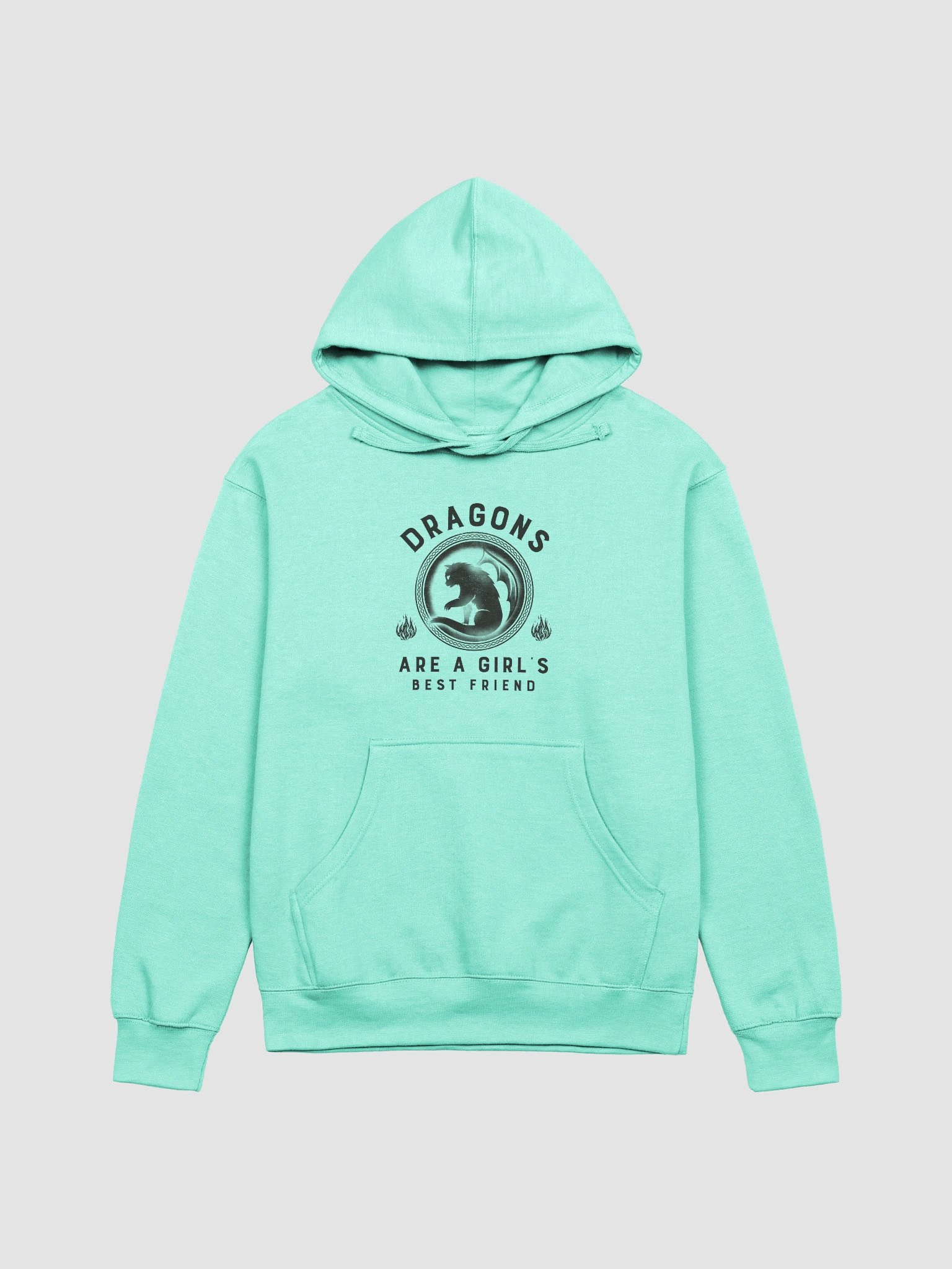 Dragons Are A Girl's Best Friend Dragon Cat Girl Woman Friendship Hoodie 2 product image (1)