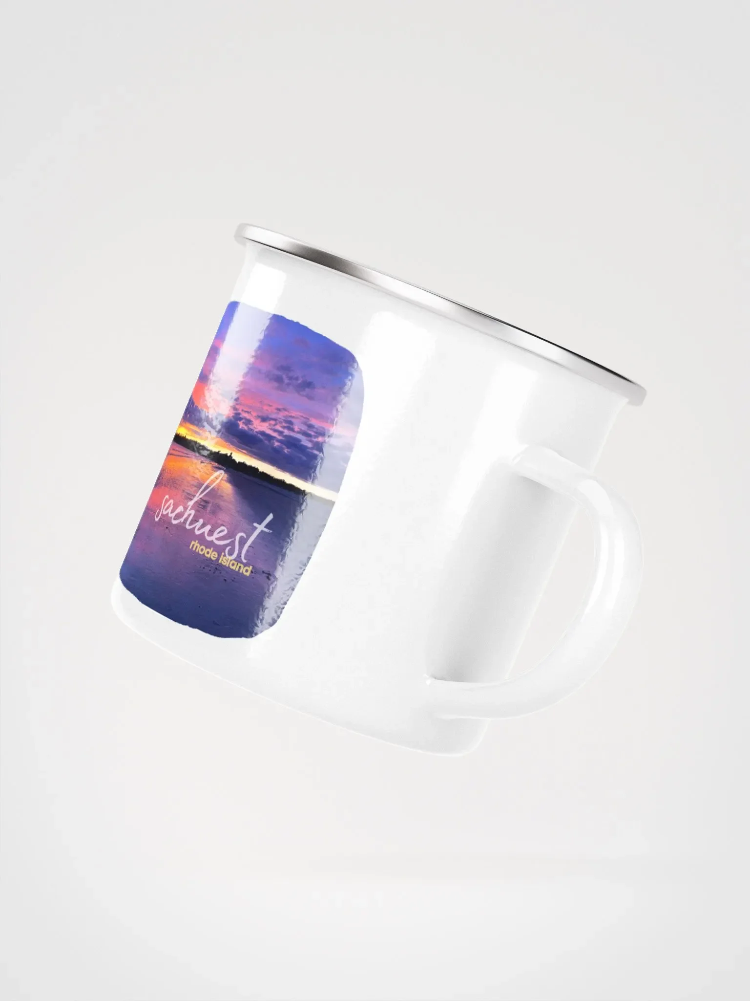 The Ocean State Series: Sachuest Sunset Enamel Mug product image (4)