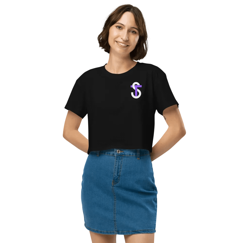 Monogram Purple/Wht Crop Top product image (4)