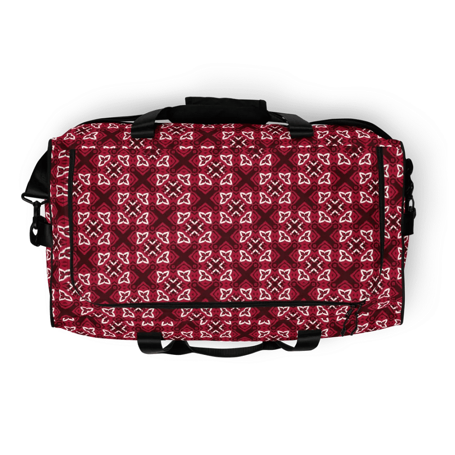Crimson Geometric Symmetry Duffle Bag product image (9)