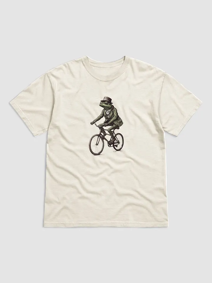 Vintage-Style Dapper Frog on a Bicycle T-Shirt | Cottagecore, Forestcore, Dark Academia, & Goblincore Shirt Design product image (11)