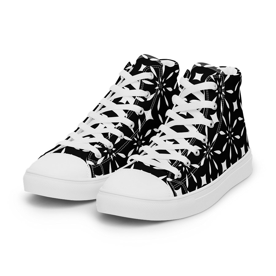 Black And White Symmetry Chic High Tops product image (8)