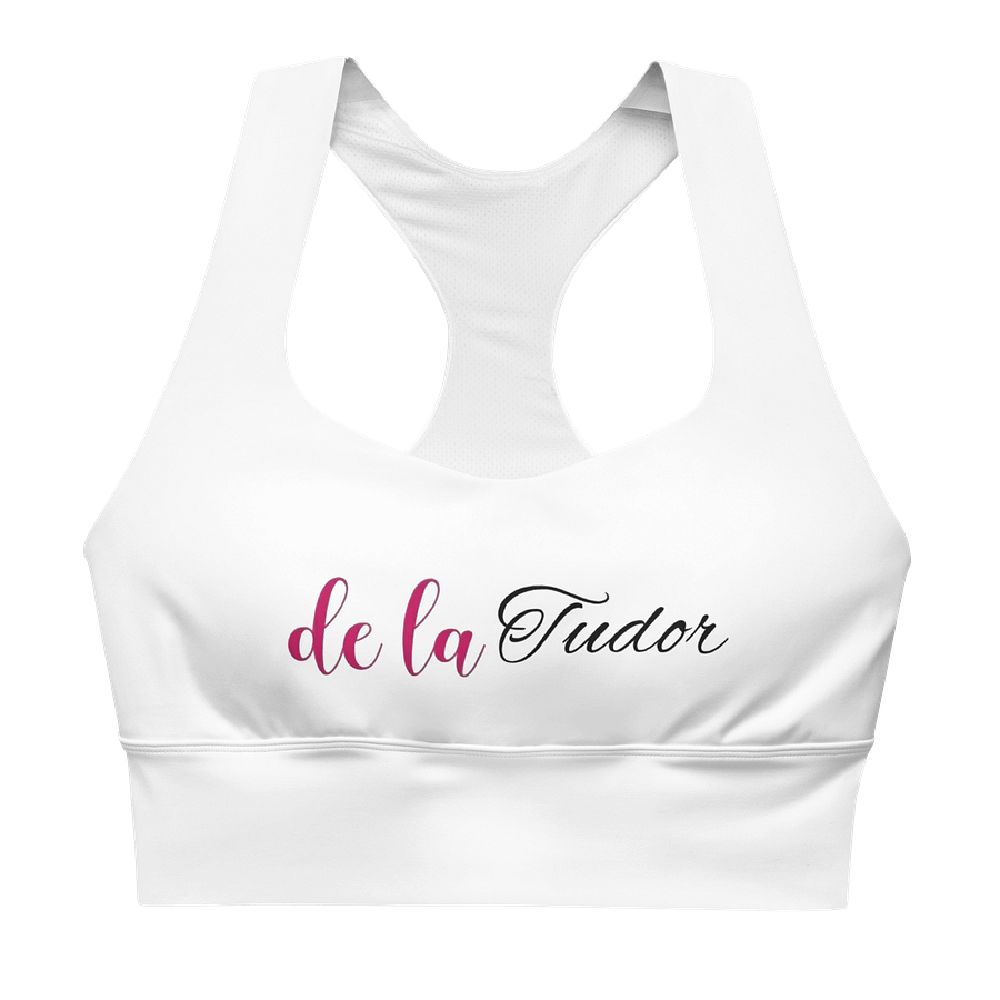 Women's Recycled Longline Sports Bra with our brand De La Tudor All-Over Print product image (1)