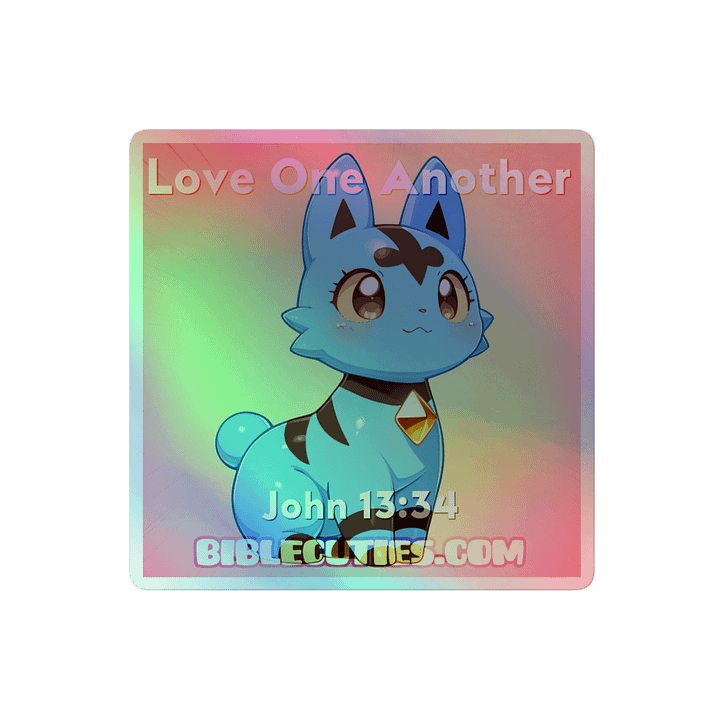 Bible Cuties Rachel - Love One Another Holographic Sticker product image (2)