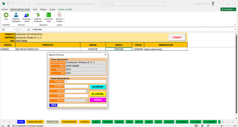 Control de entradas y salidas de productos – Liberación de Lotes product image (5)