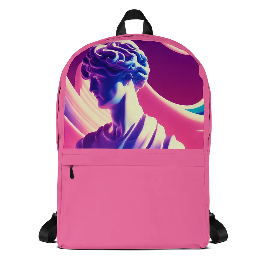 Greek God retrowave City Pop Pink Backpack product image (10)