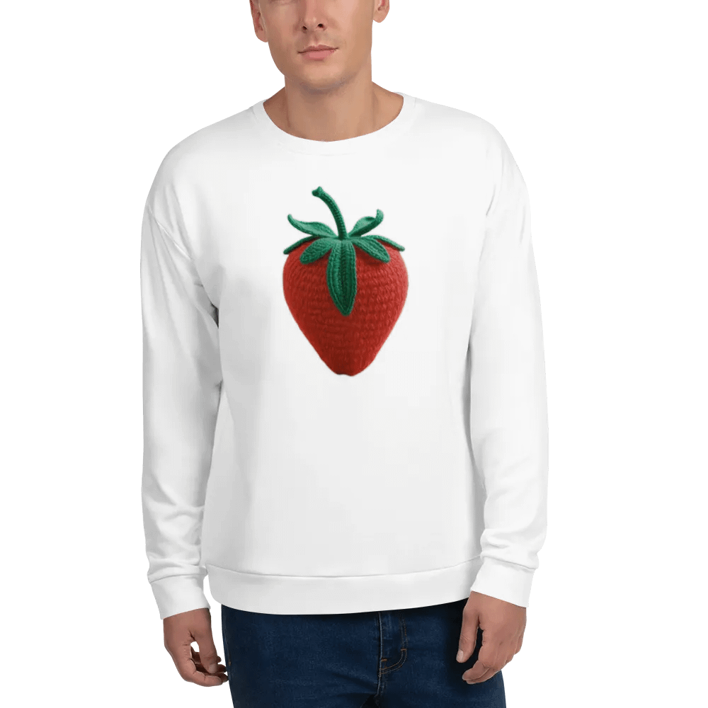 CozyAvocado Recycled Unisex Sweatshirt Strawberry #1 product image (2)