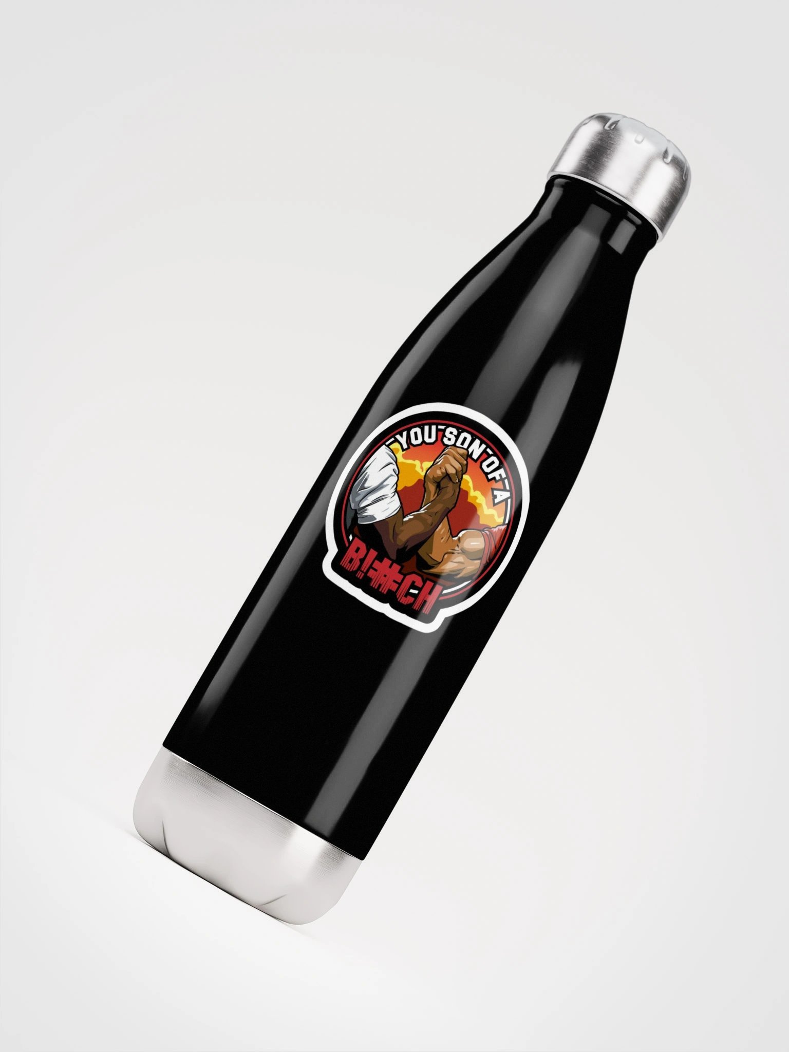 Sunset Arm Wrestle Stainless Steel Water Bottle product image (4)