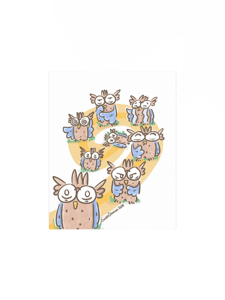 Owl Goes Down a Sleep Deprivation Spiral Poster 8" x 10" product image (1)
