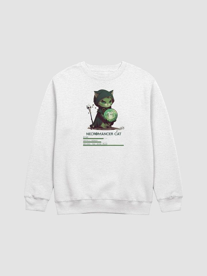 RPG Necromancer Cat Unisex Crewneck Sweatshirt for gamers and cat lovers product image (3)
