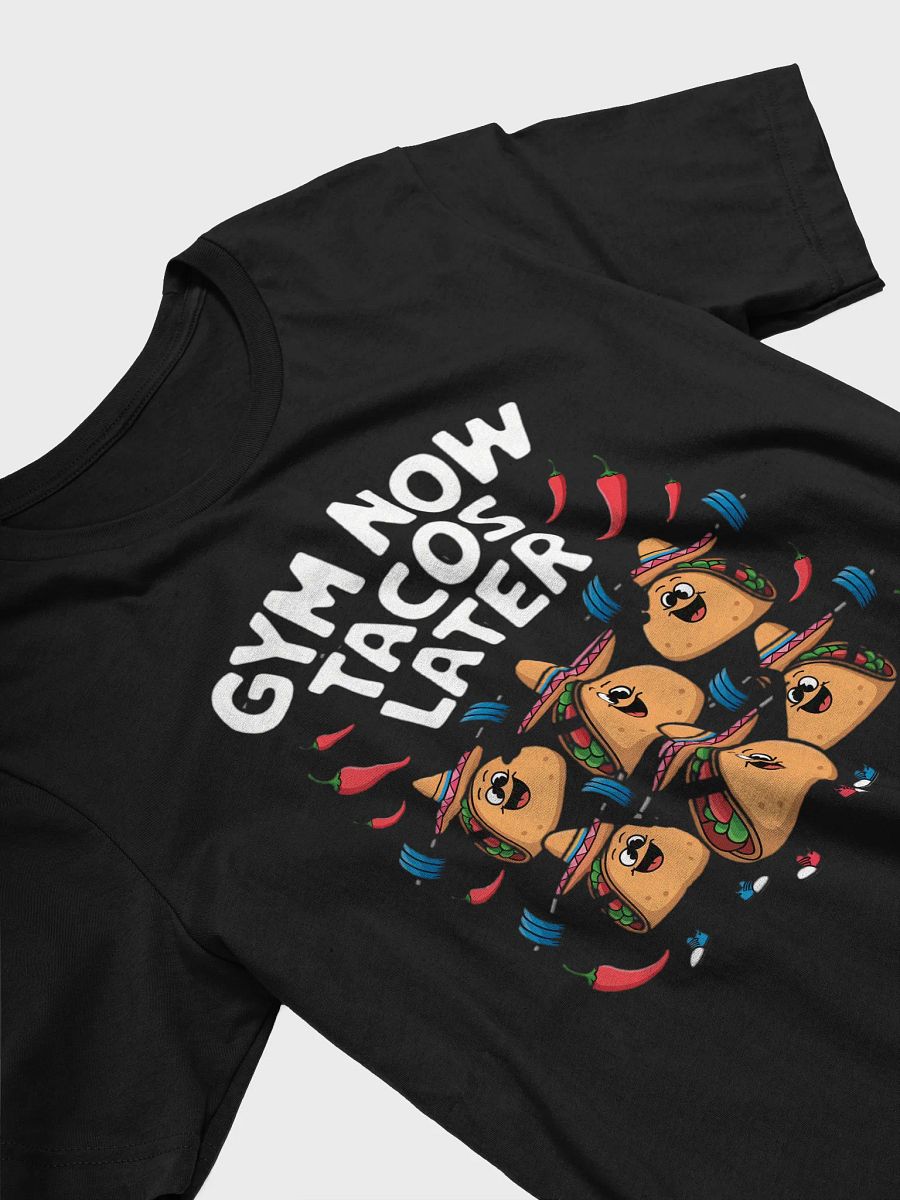 Funny "Gym Now, Tacos Later" Workout T-Shirt – Cute Taco Weightlifting Design product image (11)