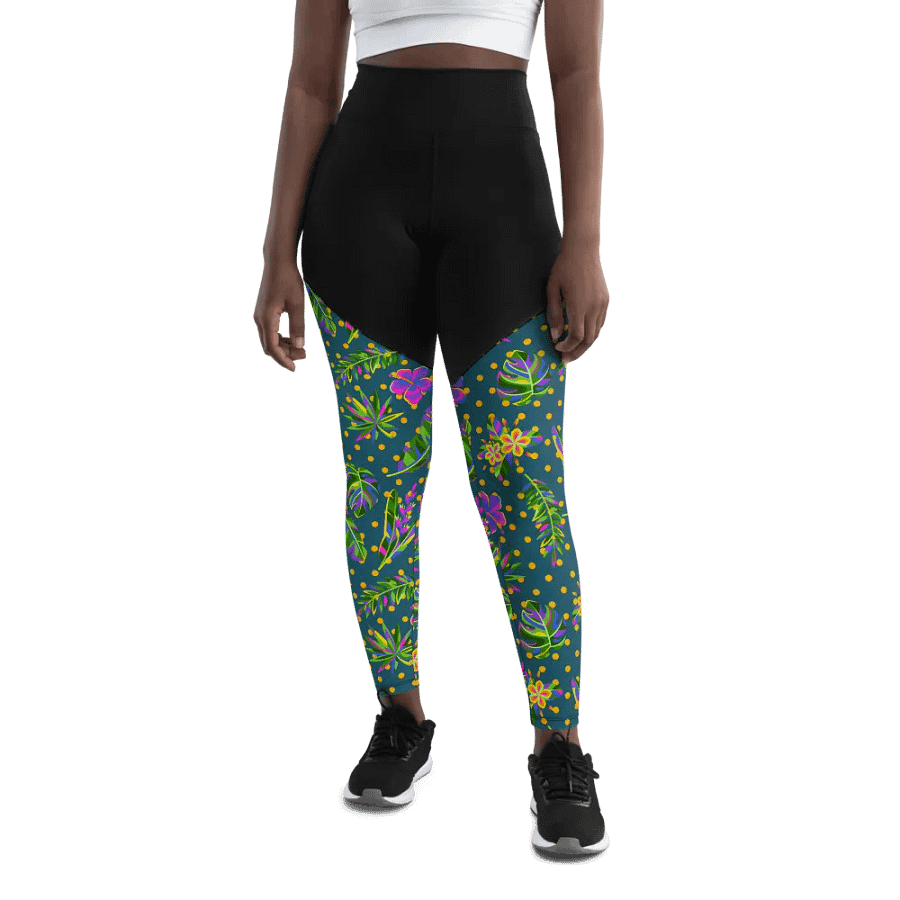 Green All-Over Print Sports Leggings product image (12)